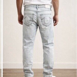 Y2K True Religion Jeans Rocco No Flap Skinny Jean 30W Thrashed Grunge Skater